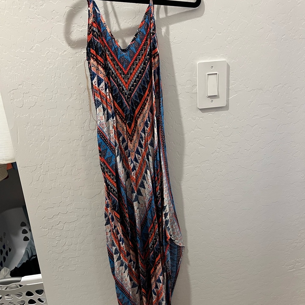 Colorful Geometric Maxi Dress